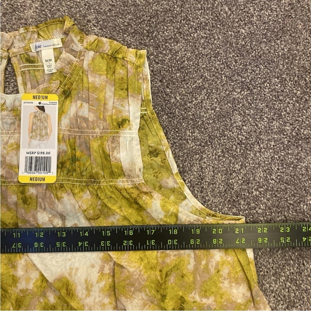 JOIE Limited Edition Womens Sleeveless Top Ruffled Neck Size M - Medium NWT $198 - Picture 9 of 16
